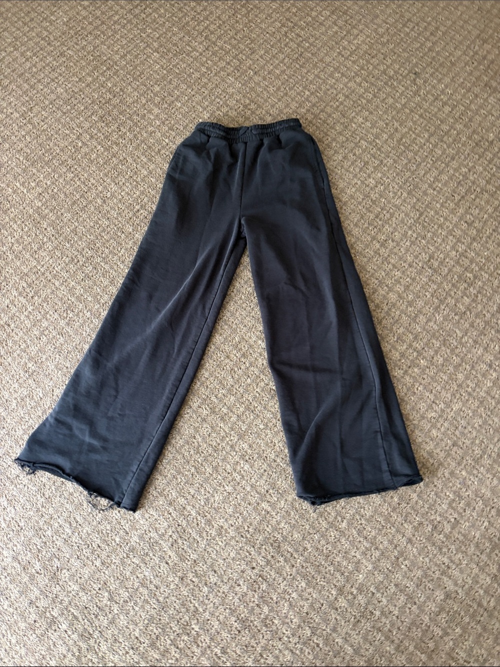Francesca's Collections Hello Frankie Black Wide-Leg Kids sweat pants